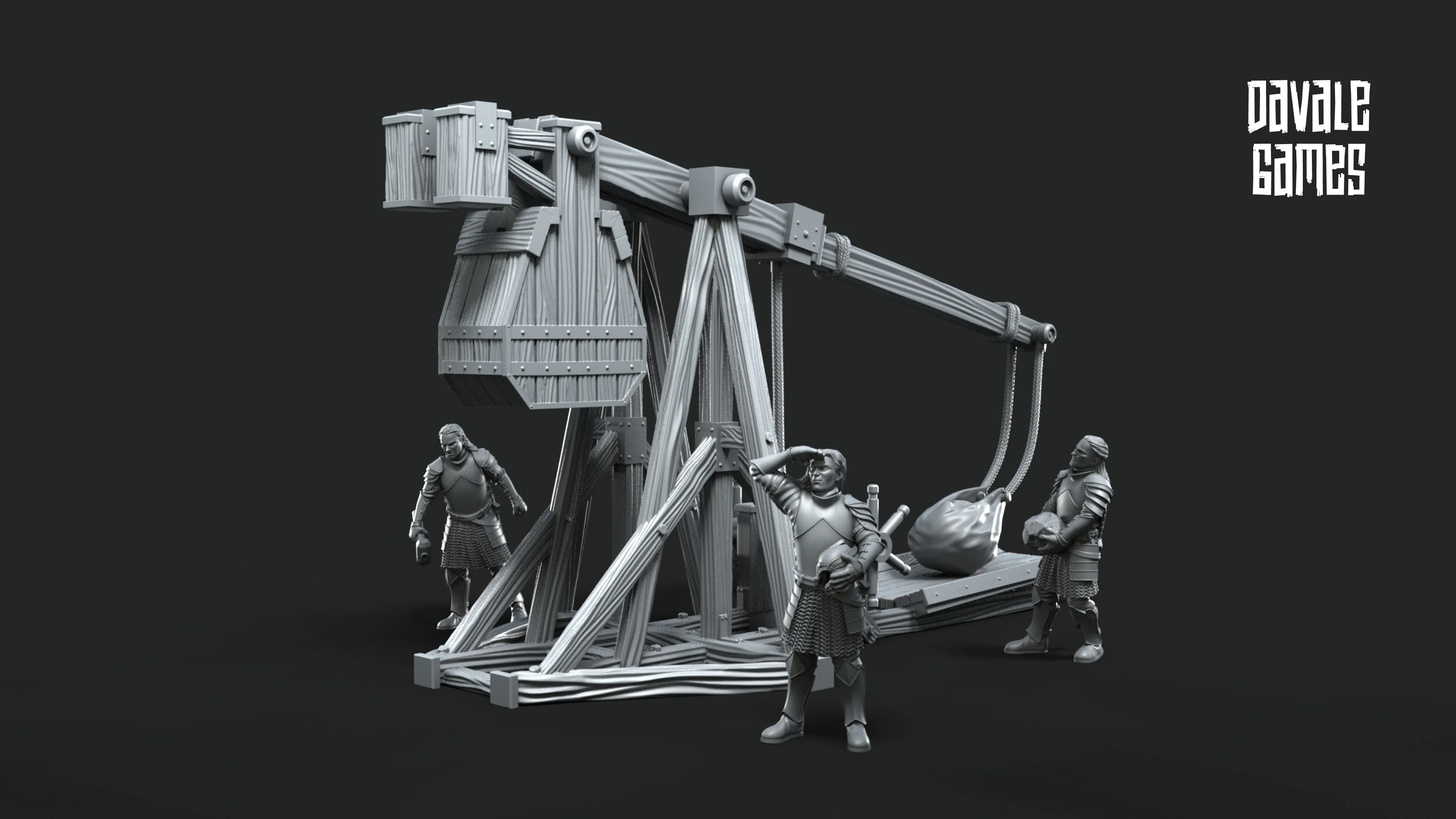 Grey Castle Trebuchet with Dotation - Image 2