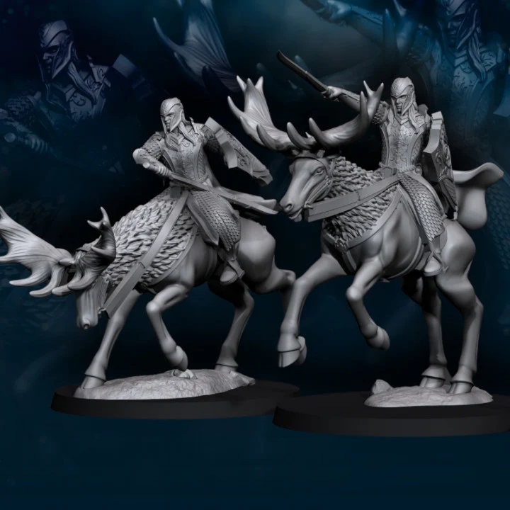 Armoured Wood Elf on Elk - Image 3
